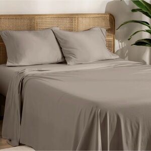 Pure Beech Jersey Knit Sheet Set FULL Size 100% Modal TAUPE 3 Piece RARE NEW🔥